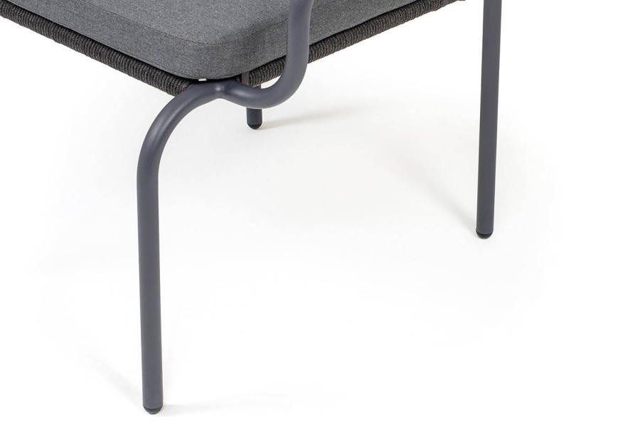 Cтул Нуар из роупа, темно-серый 4sis