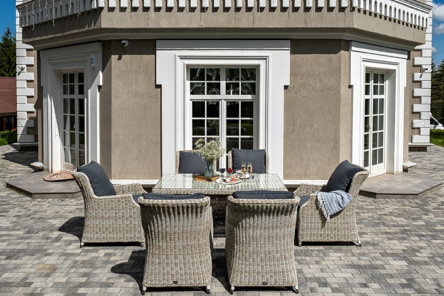 Обеденная группа Неаполь из искусственного ротанга, бежевый 4sis