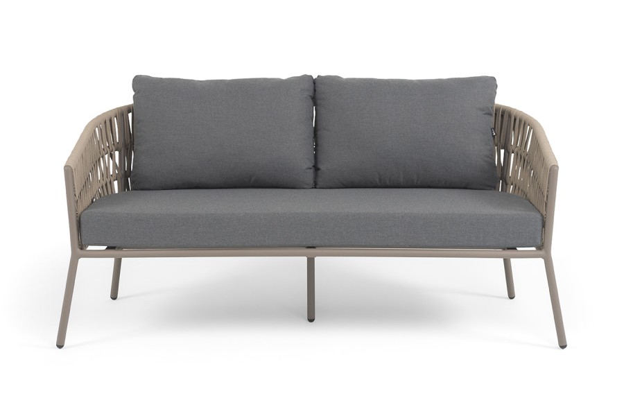  Диван 2-местный Комо из роупа серо-коричневый 4sis
