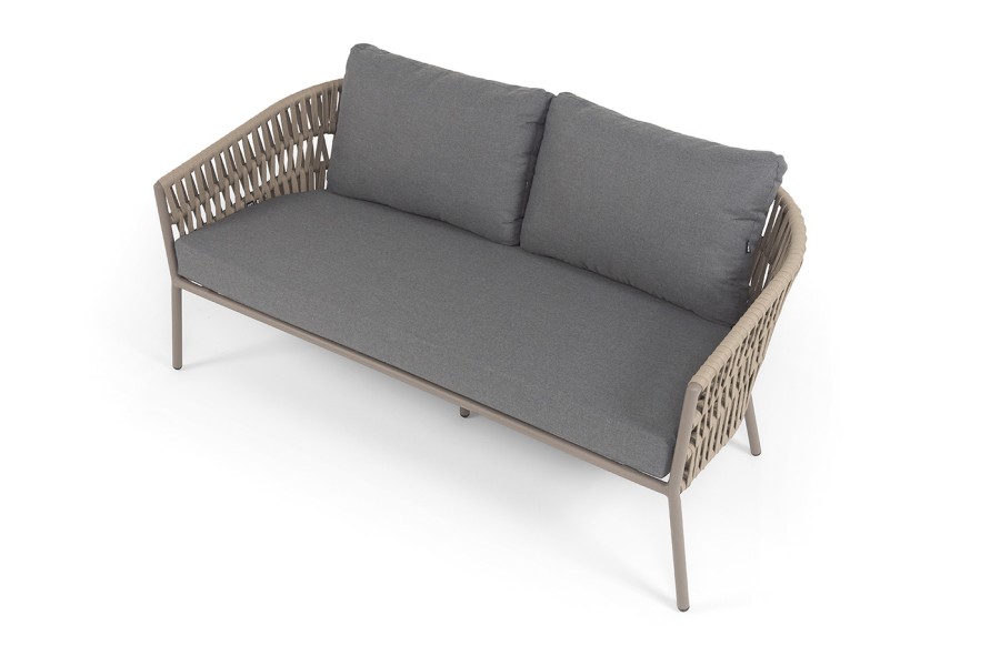  Диван 2-местный Комо из роупа серо-коричневый 4sis