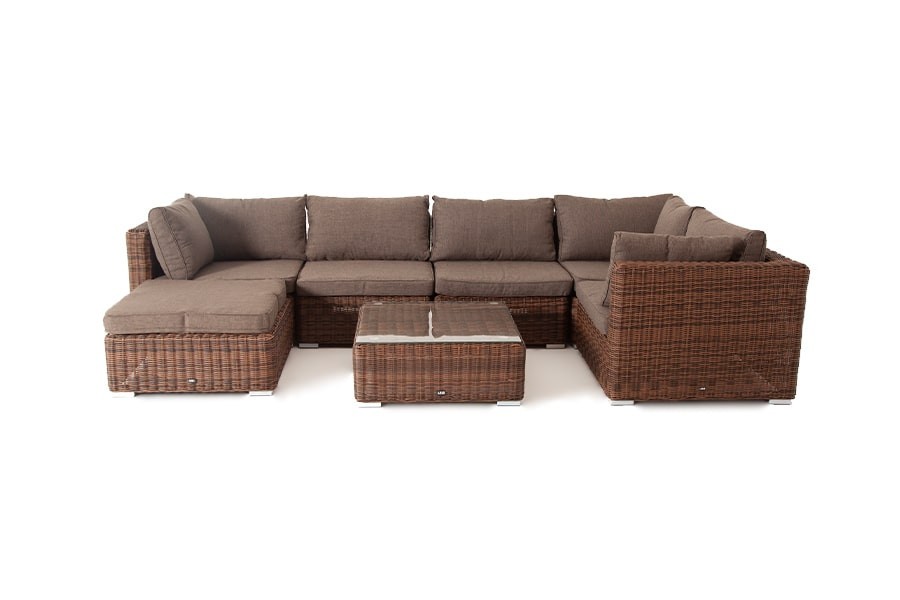 Модуль прямой с подушками Лунго Brown 4sis