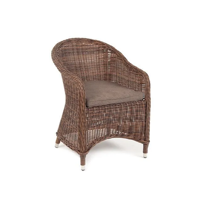 Плетеное кресло Равенна коричневое из искусственного ротанга 4sis