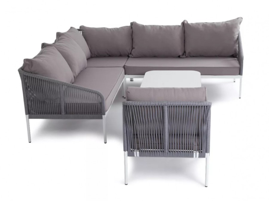 Модульная угловая лаунж-зона Канны серая 4sis