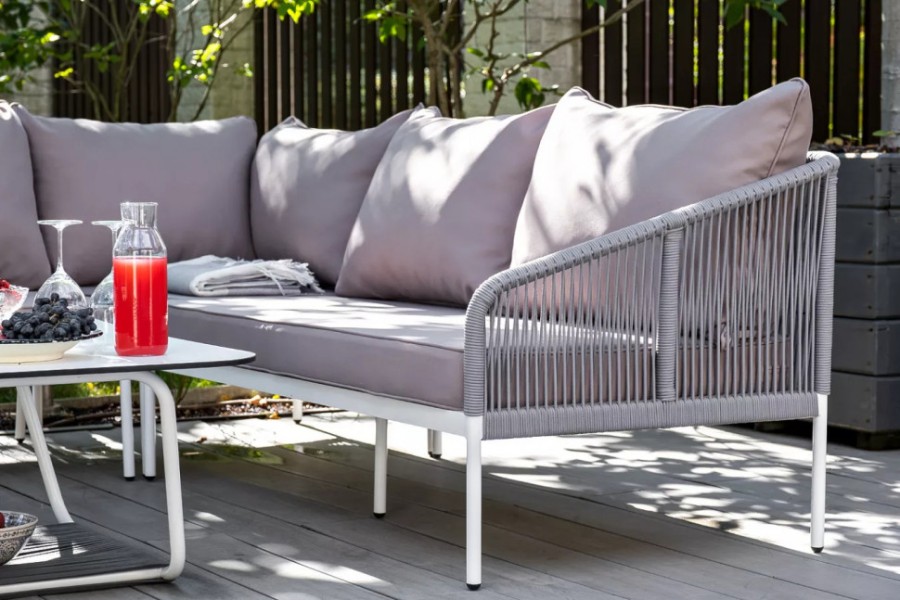 Модульная угловая лаунж-зона Канны серая 4sis