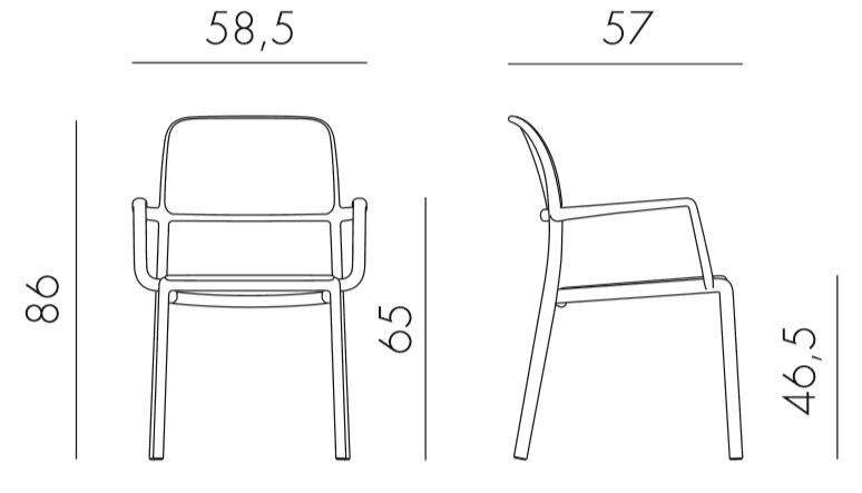 Кресло пластиковое Riva агава Nardi