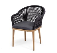 Стул плетеный из роупа Лион, темно-серый 4sis