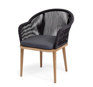 Стул плетеный из роупа Лион, темно-серый 4sis