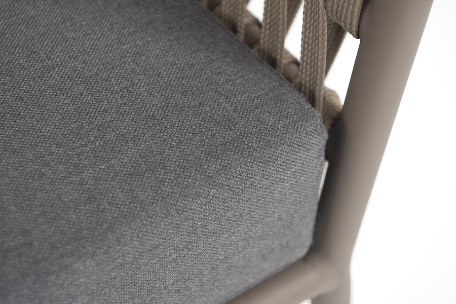 Лаунж-зона Комо 4-местная плетеная из роупа, серо-коричневый 4sis