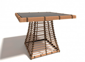 Стол 100 из искусственного ротанга Бамбук Rotang Lux