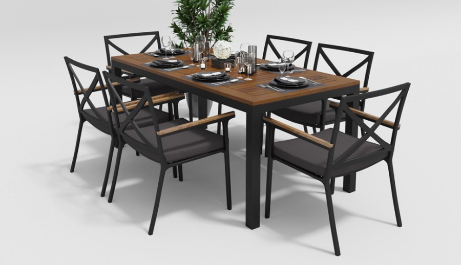 Обеденная группа Bella Calma 180 серая Gardenini