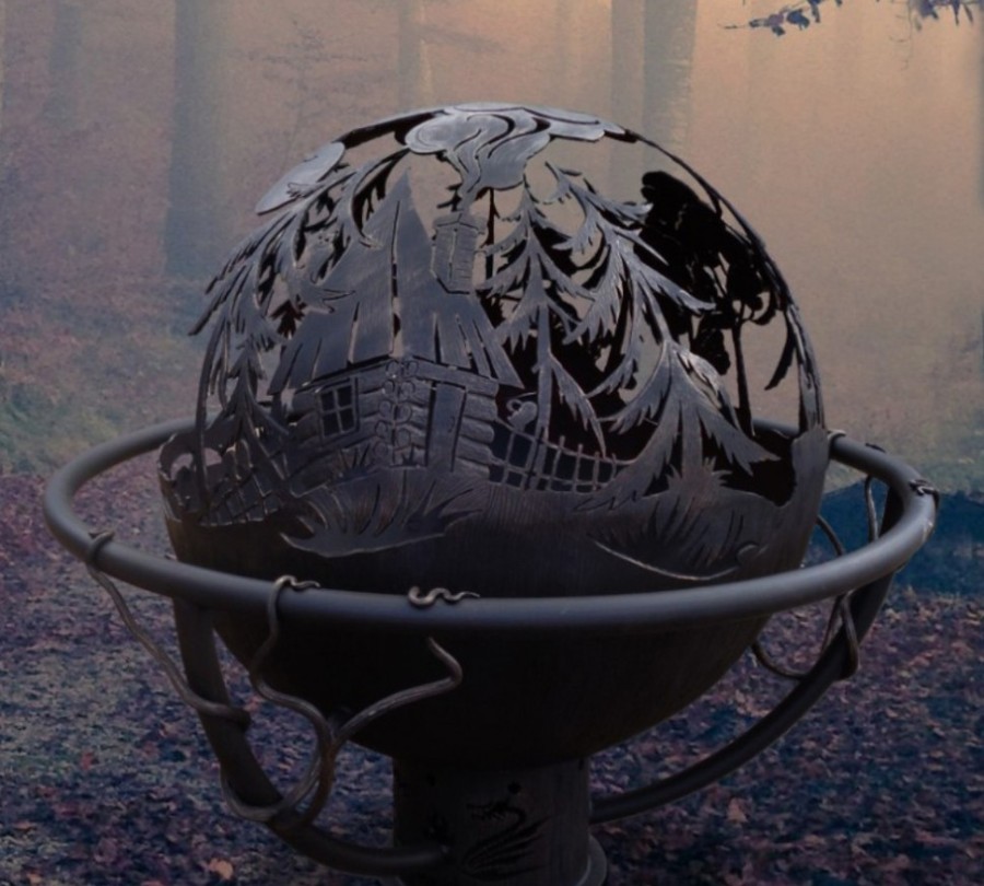 Уличный очаг сфера Избушка в лесу Горыныч