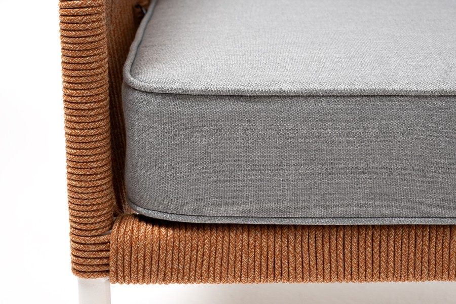 Плетеное кресло Канны из роупа оранжевое 4sis