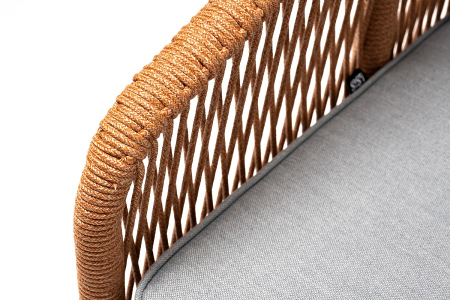 Плетеное кресло Канны из роупа оранжевое 4sis