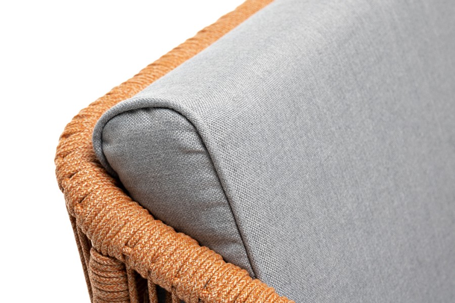 Плетеное кресло Канны из роупа оранжевое 4sis