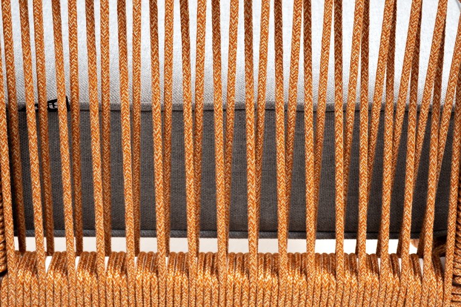 Плетеное кресло Канны из роупа оранжевое 4sis