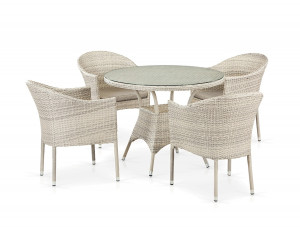 Комплект плетеной мебели T190A/Y350A-W85-D96 Latte 4Pcs