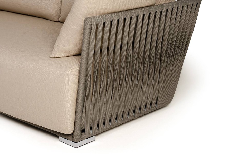 Диван 2-местный Форли из роупа, бежевый 4sis