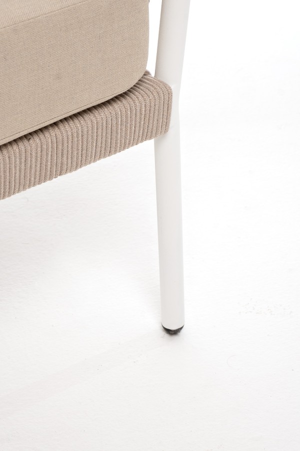 Диван 2-местный плетеный из роупа Диего, бежевый 4sis