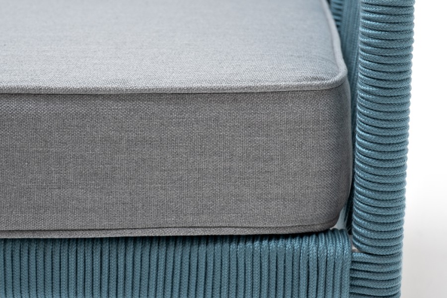 Плетеное кресло Канны из роупа бирюзовое 4sis