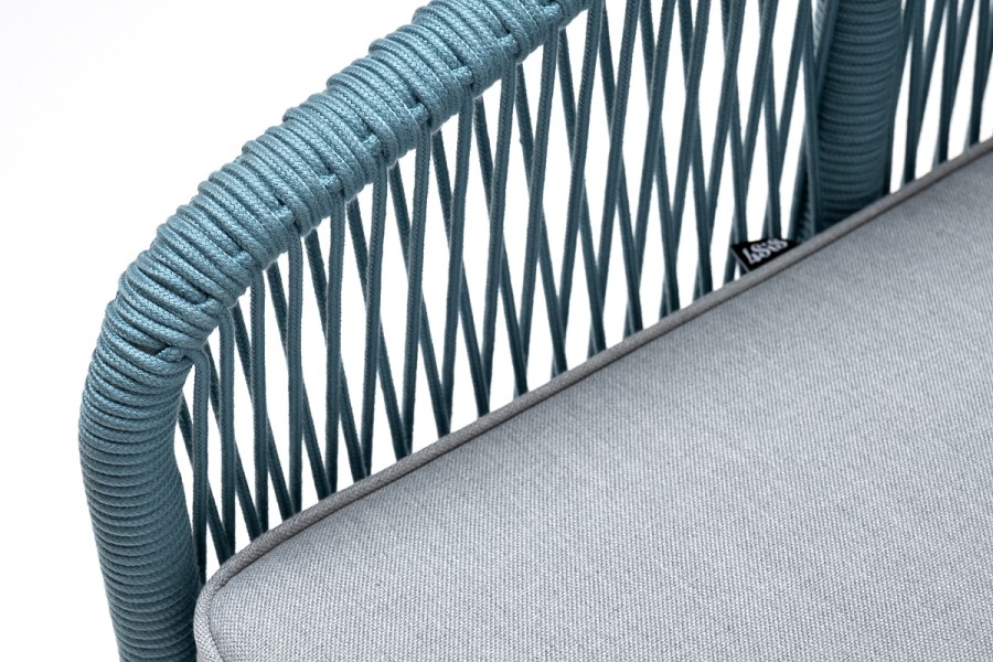 Плетеное кресло Канны из роупа бирюзовое 4sis