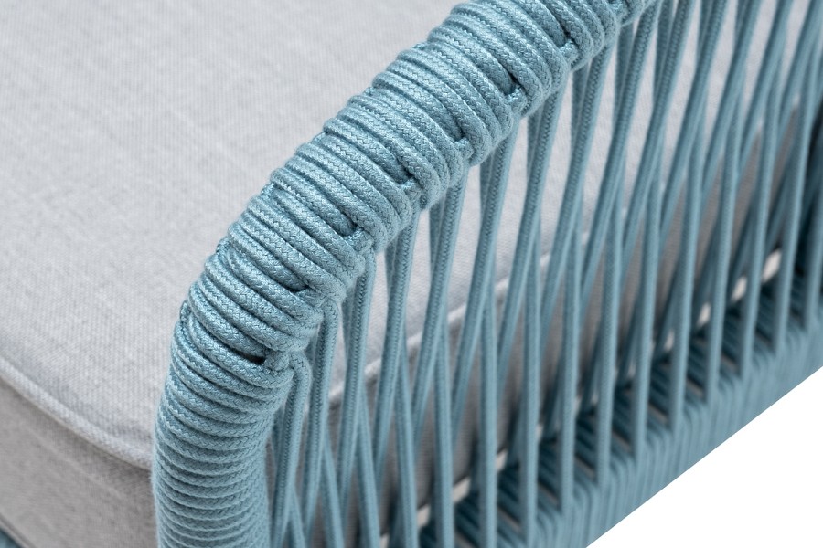 Плетеное кресло Канны из роупа бирюзовое 4sis