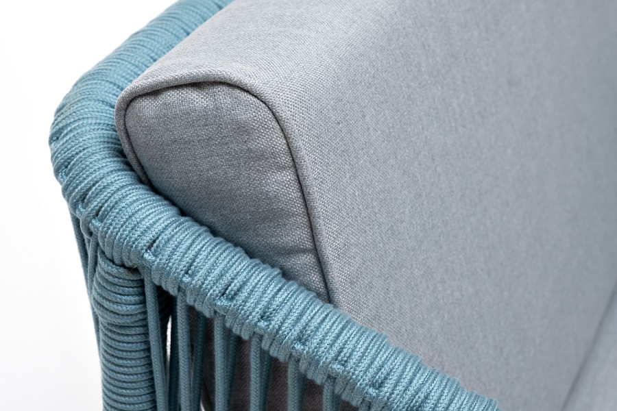 Плетеное кресло Канны из роупа бирюзовое 4sis