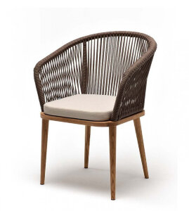 Плетеный стул Марсель из дуба коричневый 4sis