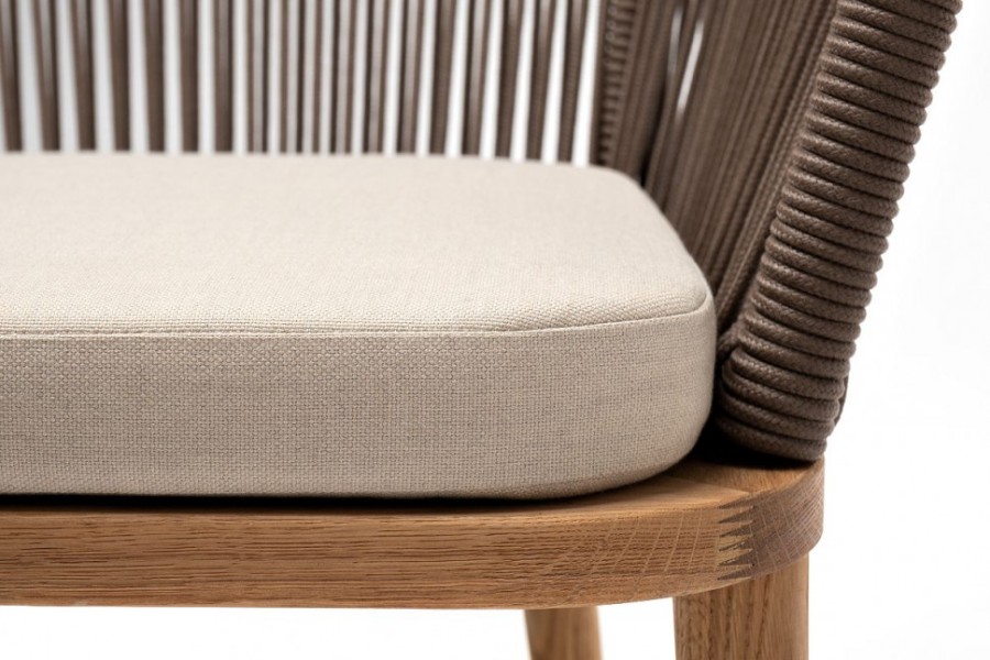 Плетеный стул Марсель из дуба коричневый 4sis