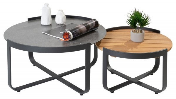 Стол кофейный Boden антрацит/натуральный Brafab