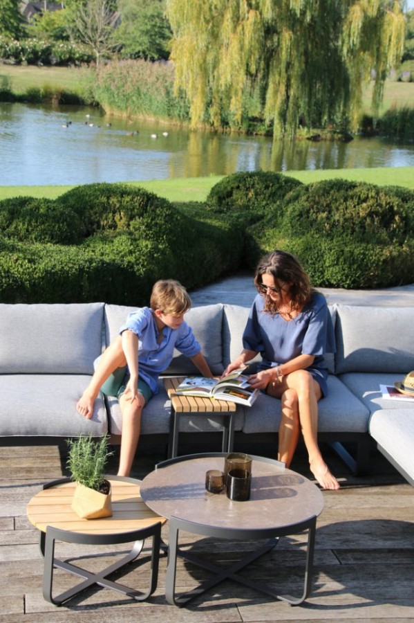 Стол кофейный Boden антрацит/натуральный Brafab