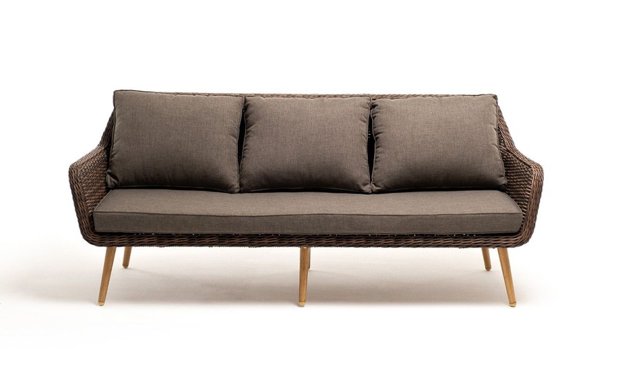 Трехместный диван Прованс коричневый 4sis