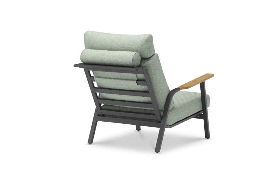 Кресло Malmo с пуфом антрацит/зеленый Brafab