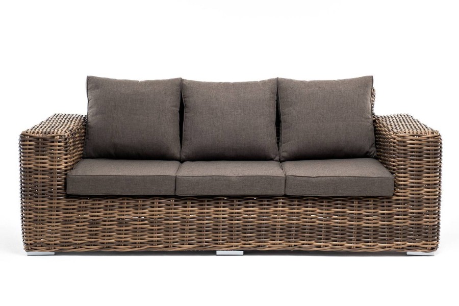 Диван Палермо из искусственного ротанга, соломенный 4sis