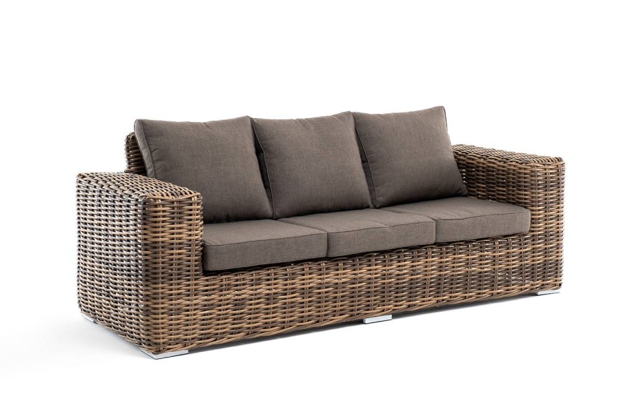 Диван Палермо из искусственного ротанга, соломенный 4sis