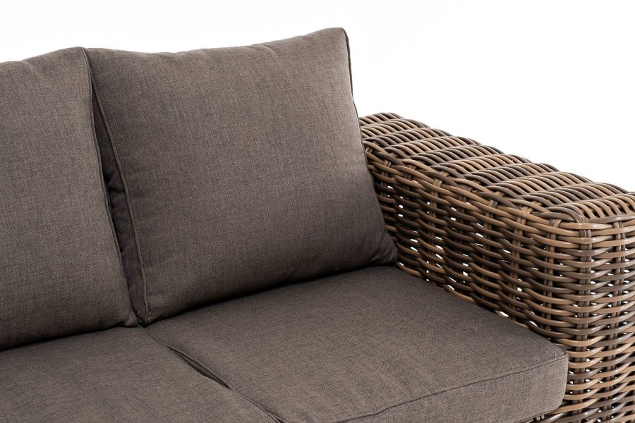 Диван Палермо из искусственного ротанга, соломенный 4sis