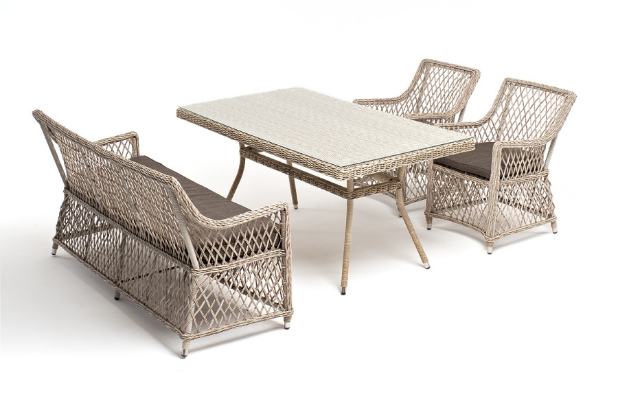 Обеденная группа Катания на 4 персоны, цвет бежевый