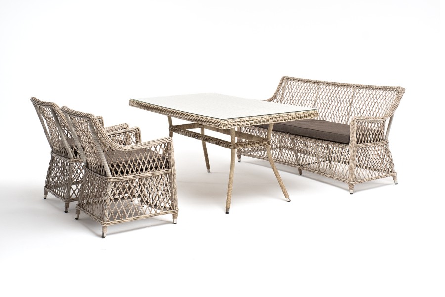 Обеденная группа Катания на 4 персоны, цвет бежевый