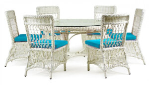 Комплект с круглым столом LEGEND слоновая кость Aiko