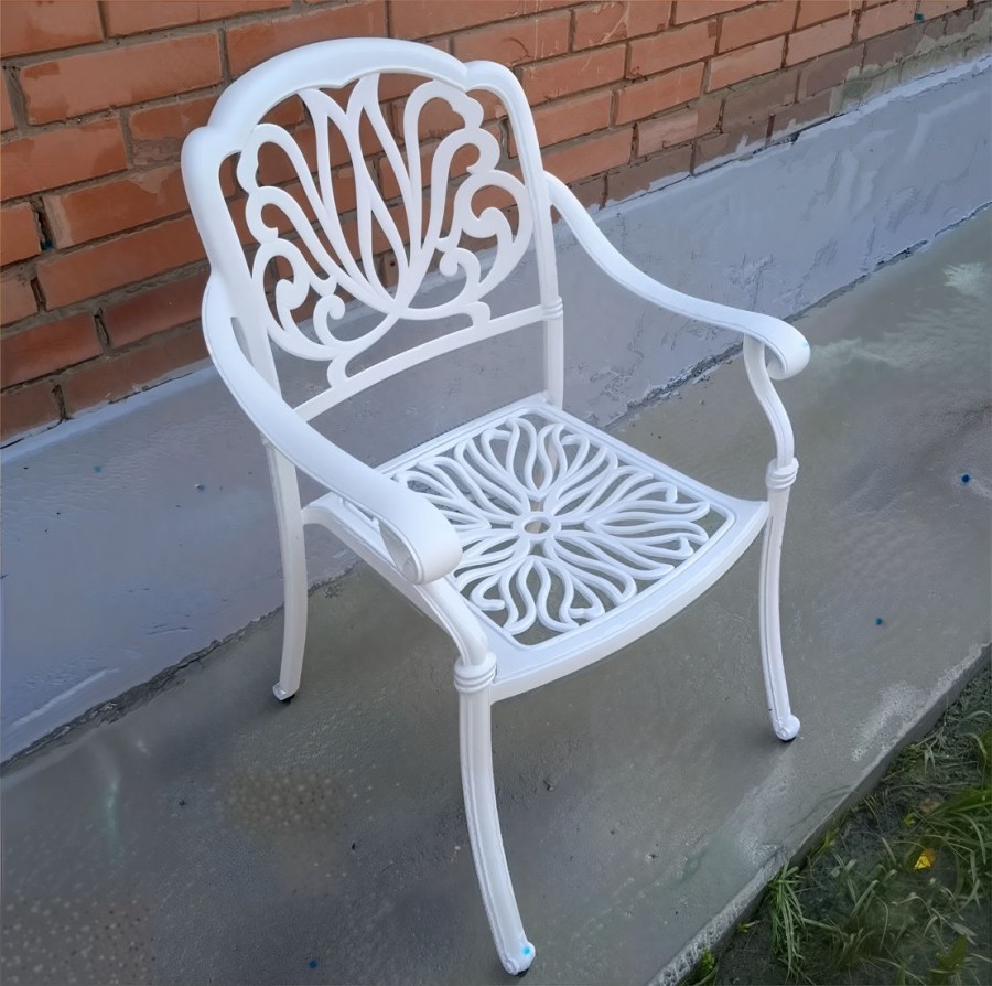 Набор белой садовой мебели William IV из литого алюминия Кит маркет