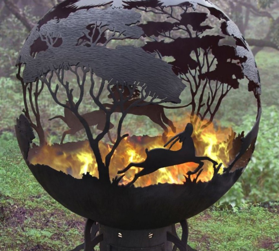 Уличный очаг сфера Львиная охота Горыныч