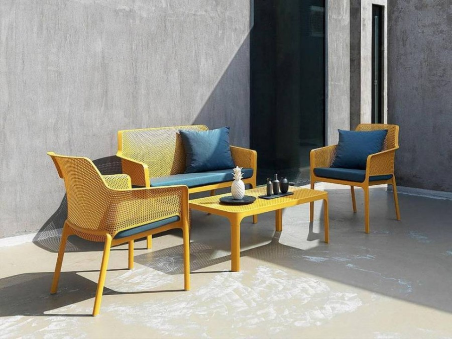 Диван пластиковый Net Bench горчичный Nardi