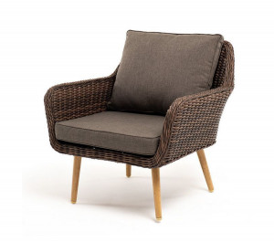 Кресло Прованс из искусственного ротанга коричневое 4sis