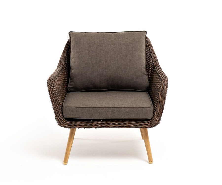 Кресло Прованс из искусственного ротанга коричневое 4sis