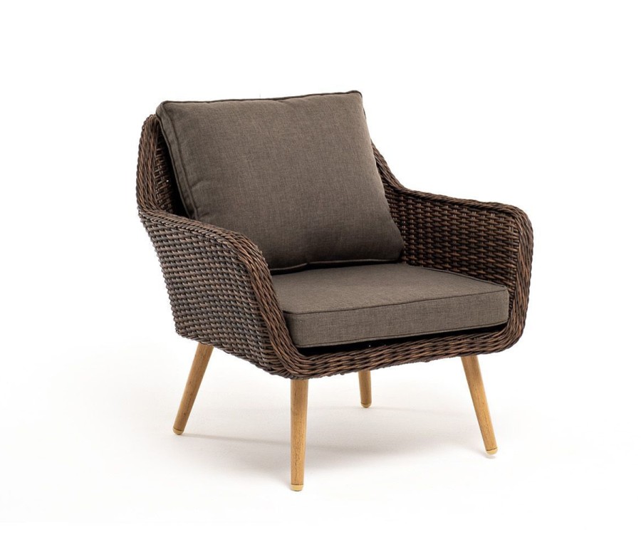 Кресло Прованс из искусственного ротанга коричневое 4sis