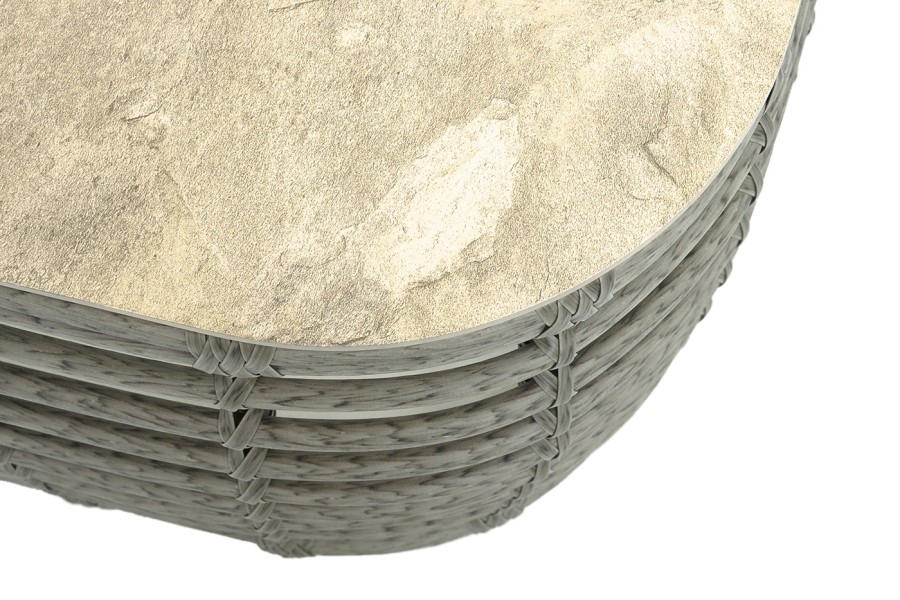 Журнальный столик из искусственного ротанга Ницца, цвет серый 4sis