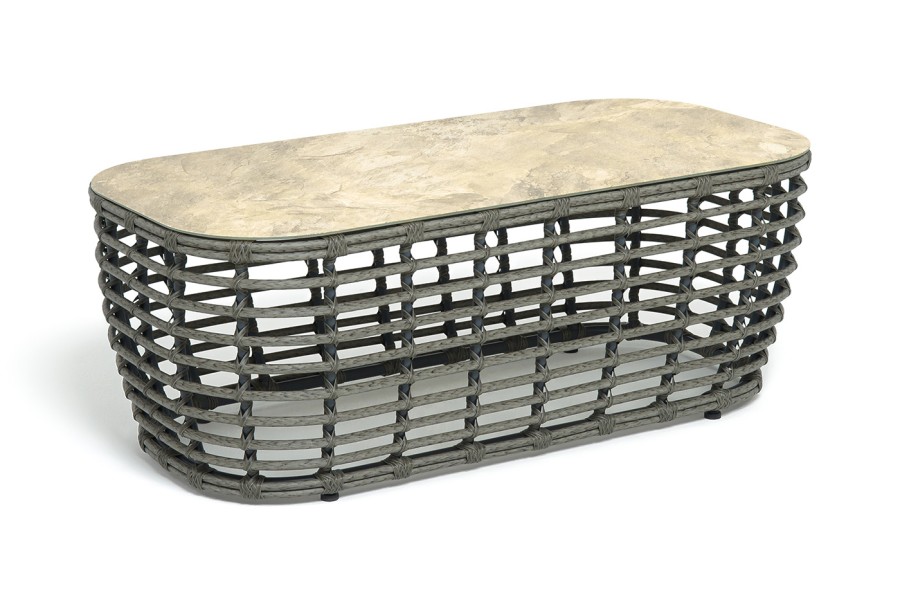 Журнальный столик из искусственного ротанга Ницца, цвет серый 4sis