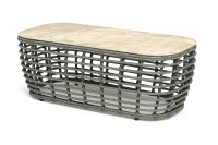 Журнальный столик из искусственного ротанга Ницца, цвет серый 4sis