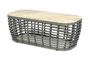 Журнальный столик из искусственного ротанга Ницца, цвет серый 4sis