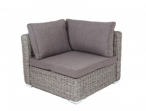 Модуль угловой с подушками Лунго гиацинт серый 4sis