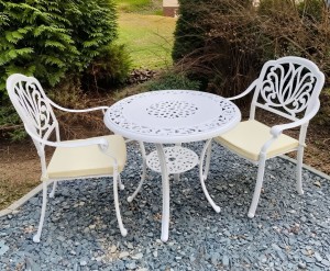 Комплект мебели из литого алюминия GENEVA 2 White Кит Маркет